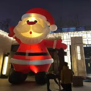 산타 풍선 크리스마스 대형 인형 세트 넣는 트리 바람