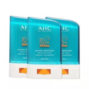 AHC 내추럴 퍼펙션 프레쉬 선스틱 22g (SPF50+) 3개
