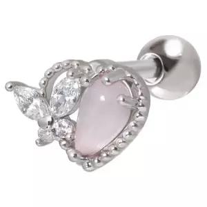 [미니아트] 써지컬 스틸 베이비 하트 나비 패션 피어싱 한쪽