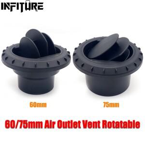 60mm 75mm  공기 환기구 회전식 디젤 히터 에어컨 자동차 트럭 밴 캠핑카 파이프 배출구 커넥터 블랙