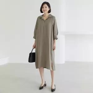 [김여사][무료배송] [빅사이즈](66-88) 세련된 레이디 린넨 원피스 3OP504521