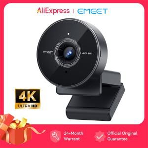 EMEET 웹캠 4K  HD 1080p 60fps 70°FOV 노트북 컴퓨터 화상 통화 비즈니스 미팅용 휴대용 USB 카메라