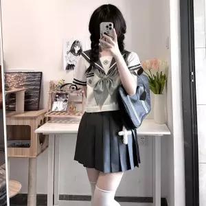 교복몰 화이트라인 딥그레이 세라복 프레피룩 반팔 ZNc8+6TCw