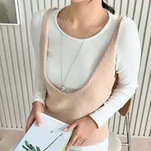 크롭 여성 니트 조끼 슬림 쪼끼 여자 니트 베스트