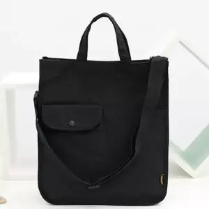 블랙 심플 포켓 에코백 크로스백 LF1230 블랙에코백 검정에코백 심플크로스백