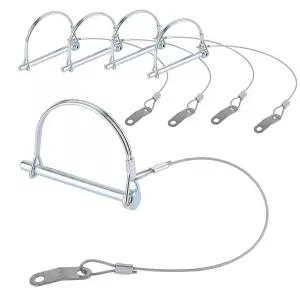 강철 퀵 릴리스 링이 있는 트레일러 히치 핀 5개 1/4인치 x 2-3/4인치 샤프트 잠금 커플러 텅 래치 게이트