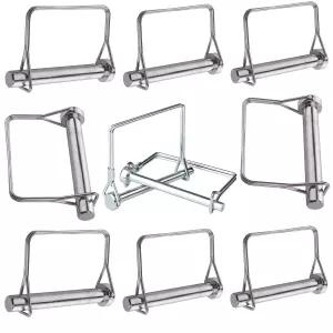 10 PCS 대형 트레일러 커플러 핀 헤비 듀티 히치 안전 잠금 5/16 X 2-3/4 8X70MM