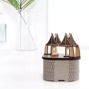 DIY 나무 모형 조립 키트 회전 우드 오르골 부산 광안대교 YM956