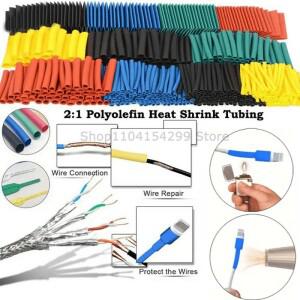 127/165/328/560/650/800pcs 열수축 슬리브 세트 내열성 튜브 포장 와이어 케이블 폴리올레핀 랩 튜빙