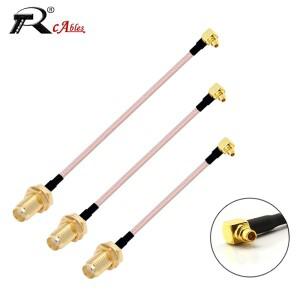 1PC SMA 암-MMCX 암 직각 커넥터 WIFI/GSM/3G/GPS/4G 모듈 용 RG178 피그 테일 케이블 RF 동축 어댑터