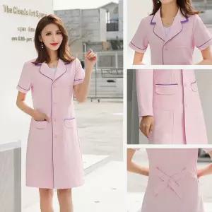 약사가운 반팔 미용사 간호복 7부 영양사 긴팔 병원 실험가운 유니폼