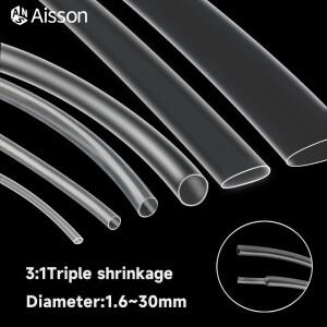 투명 3:1 이중 벽 접착제가 있는 열 수축 튜브 직경 1미터 1.6/2.4/3.2/4.8/6.4/7.9/9.5/12.7mm
