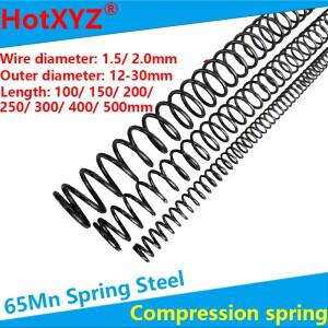 Cylindroid 헬리컬 코일 로터 리턴 압력 압축 기계식 스프링 65Mn 스틸 와이어 직경 1.5mm 2.0mm