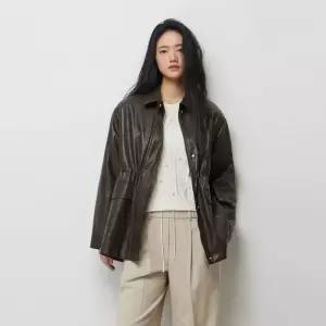 시슬리 페이크 레더 퀼팅 하프 자켓 SALE71611 1036567