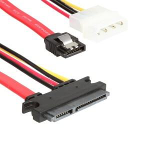 OULLX SATA 암 콤보 7+15 핀 데이터 케이블 및 7Pin+4 Molex 직렬 리드 전원 어댑터 30cm