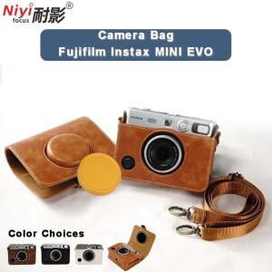 Fujifilm tax MINI EVO 카메라 보호용 가방 보관 파우치 보호대 PU 가죽 내구성 패션 피팅