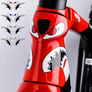 호환상품 2PCS 자전거 스티커 상어 DIY MTB 튜브 비닐 데칼 방수 프레임 자외선 차단 장식 사이클링 보호 3