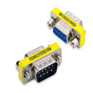 DB9 9Pin 남성-남성/여성-여성/남성-여성 미니 소형 성별 체인저 어댑터 RS232 직렬 플매트 카펫 러그 Com