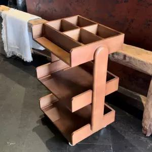 원목트롤리 ?오식조리대 우드 트레이 왁싱샵 카트