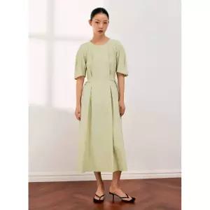 매장정품 SHESMISS 쉬즈미스 리본 퍼프 슬리브 롱 원피스_SWWOPQ24010 1425846