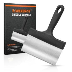 5인치 손잡이가 있는 헤비 듀티 그릴 스크래퍼 스테인리스 스틸 그리들 스크래퍼, 블랙스톤 그릴 액세서리용 견고한 음식 스크래퍼 도구 주방, 야외 바비큐 터너 도구