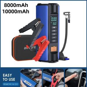 자동차 점프 스타터 공기 펌프 야외 휴대용 전원 램프 압축기 EVA 가방 포함 다기능 타이어 팽창기