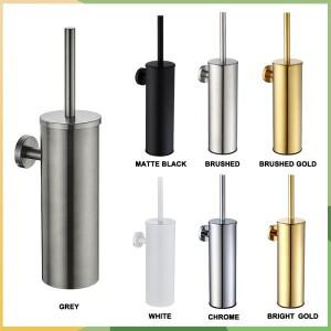호환상품 거치대 벽걸이 욕실 브러시 스테인레스 스틸 변기 청소 보관용 화이트 골드 블랙 크롬 그레이