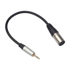 3.5mm 스테레오 잭 플매트 카펫 러그 오디오 케이블 3 핀 XLR 수 마이크 코드 어댑터