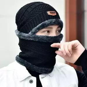 겨울 신축성 좋고 따스한 분리 융털 비니 넥워머 겨울넥워머 스컬캡 겨울목도리