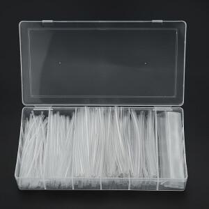 150개/상자 100mm 2:1 열수축 튜브 폴리올레핀 투명 슬리브 랩 DIY 키트