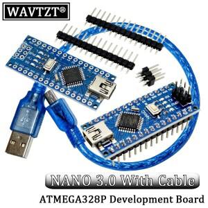 Arduino CH340 USB 드라이버 16Mhz ATMEGA328P개발 보드 + 케이블용 부트로더 호환 Nano 3.0 컨트롤러 포함