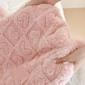 겨울이불 양면 기숙사 1.5kg 핑크 단품 기모 싱글 따뜻한 이불 150x200cm 극세사