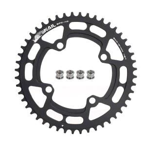 FOMTOR 104 BCD 체인링 (30-52T) 7-12 속도 호환 CNC 7075 알루미늄 협폭 와이드 톱니 원형 타원형 체인링 MTB / 로드 바이크 전기 자전거 체인휠 블랙 / 레드