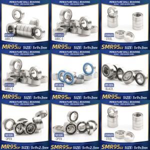 FUSHI MR95 ZZ 베어링 5x9x3mm 10Pcs RS MR95Open 핸드 피스 비디오 카드 용 모터 고속