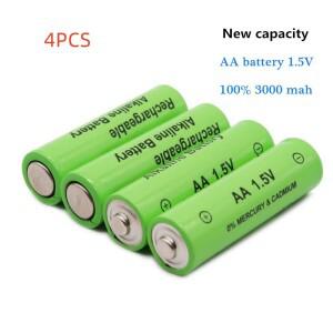 리모컨 마우스 컴퓨터 장난감 시계용 알카라인 배터리 1.5V AA 충전식 3000mAh