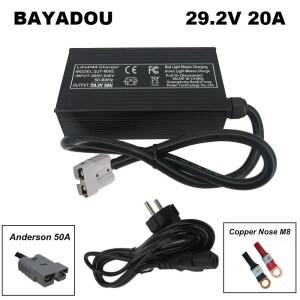 24V 20A LiFePO4 배터리 고속 충전기 8S 29.2V 볼트 50AH 100AH 200AH LFP RV 철 인산염 에너지 저장 SB5