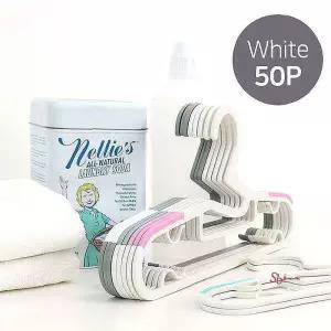 화이트 50P 패드 미끄럼방지 논슬립 옷걸이lmn576