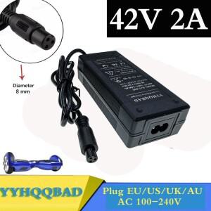 42V 2A 범용 배터리 충전기 자체 균형 스쿠터 호버보드 영국/EU/US/AU 플매트 카펫 러그용 100-240VAC 전