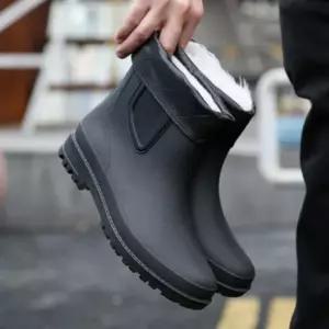 남성 3색 따뜻한 털안감 고급진 레인부츠 STC-9204 비오는날부츠 레인부츠 롱레인부츠