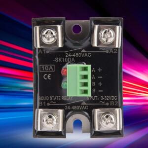 호환상품 BERM 스테이트 릴레이 듀얼 채널 제어 AC 단상 SSR 24-480VAC