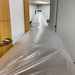 에어컨바람유도비닐 냉기전달 연결 통로 덕트 8M 투명