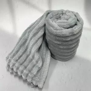 무릎담요 극세사 차량용 사무실 겨울 그레이 50x70cm