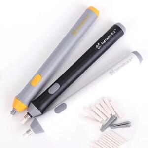 Tenwin 전기 지우개 세트 배터리 작동 연필 고무 아트  빛 지우기 효과 자동 스케치 학생 선물