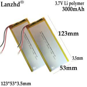 2025 3.7V 리튬 폴리머 배터리 3000mAh 태블릿 노트북 탐조등 탐지 장비 3553123