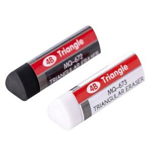 내구성 있고 부드럽고 깨끗한 4B 지우개 스케치 아트 오래 지속되는 삼각형 검정 흰색 드로잉 연필 문구