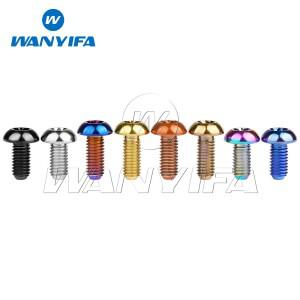 Wanyifa 티타늄 볼트 M5x10mm T25 Torx 헤드 Ti 나사 자전거 디스크 브레이크 로터 Mountain & Road Bike