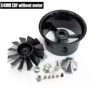 QX-MOTOR 모터 없는 덕트 선풍기 12 블레이드 CW/CCW 64MM EDF RC 리모컨 부품 비행기 모델 드론용