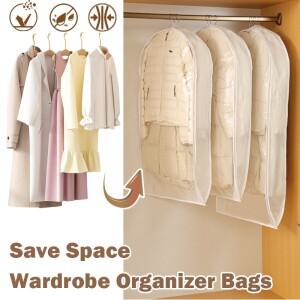 옷장  가방 다운 재킷 공기 압축 지퍼가 달린 옷 먼지 커버 저장 공간 천 보관
