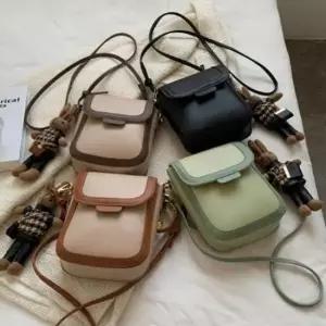 토끼인형 고등학생 브라운 선물 휴대폰 외출 미니백