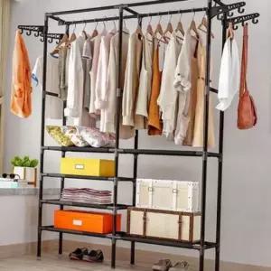 [생활] 행거 선반형 이동식 드레스 조립식 수납장 옷걸이 스탠드